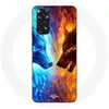 Image de Coque pour Xiaomi Redmi Note 11S Loup de Glace et de feu