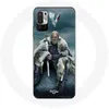 Image de Coque - Vikings - Xiaomi Redmi Note 10 5G - Souple - Gris - Ragnar Lothbrok logo V Epée