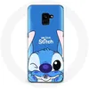 Image de Coque pour Samsung Galaxy A8 Plus Stitch mignon fond bleu