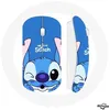 Image de Souris sans fil - Stitch - Mignon - Fond bleu - USB wifi - Compatible Mac et PC