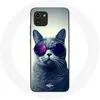 Image de Coque pour Samsung Galaxy A03 Chat lunettes Style
