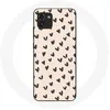 Image de Coque pour Samsung Galaxy A03 Fond de texture abstraite coeurs noirs