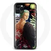 Image de Coque pour Iphone 12 Mini - Maniacase - One Piece Joyeux Noël Zoro - Souple - Anime Manga - Noir