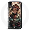 Image de Coque pour Iphone XR - Maniacase - Demon Slayer Tanjiro - Souple - Noir - Anime Manga