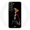 Image de Coque - Maniacase - Samsung Galaxy S21 FE - One Piece Manga Anime Luffy - Souple - Noir