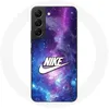 Image de Coque - Nike - Samsung Galaxy S21 FE - Logo Blanc - Espace Coloré - Souple