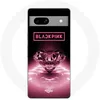 Image de Coque - MANIACASE - Google Pixel 7a - Noir et Rose - Motif Diamond - Souple