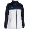 Image de Veste imperméable zippé à capuche femme Joma Montreal - blanc/bleu - 2XL