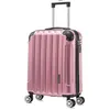 Image de RAYKONG Valise cabine 55x40x20cm (44L) Polycarbonate - Capacité Maximale - serrure integrée - 20 Pouces - (RK04Rose dorée)