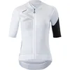 Image de Maillot de vélo femme Silvini Rosalia - Coupe étroite - Blanc/Noir - Manches allongées - Respirant