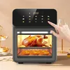 Image de Four à air chaud grill 10L four transparent Friteuse sans huile puissante de 1 350 W cuisson par convection à 360 °-A