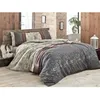 Image de Parure de lit - 1 housse de couette 220 x 240 cm + 2 taies doreiller 60 x 60 cm - 65% coton 35% polyester - Gris