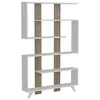 Image de Toilinux - Etagère bibliothèque design scandinave Rain - L. 120 x H. 162 cm - Blanc