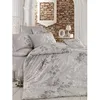 Image de Parure de lit - 1 housse de couette 220 x 240 cm + 2 taies doreiller 60 x 60 cm - 100% coton renforcé - Gris