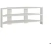 Image de Meuble TV d'angle - THALES CORNER - Blanc - Panneaux mélaminés - Style moderne - Fixation murale possible - 110x36x45 cm