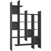 Image de Bibliothèque étagère moderne - MANCO - Fixation murale - 122 x 188 x 26 cm - Anthracite