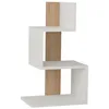 Image de La table dappoint Woody Fashion est un panneau de particules 100 % mélaminé au design épuré de couleur chêne blanc. Elle a une