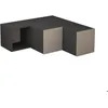 Image de SUBLEEM Meuble télé TRICUBE Anthracite Moka clair Anthracite Deux tiroirs Rangements Fonctionnel