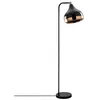 Image de Lampadaire en métal à abat-jour orientable - H. 120 cm - Noir et cuivré - YILDO
