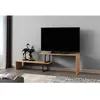Image de Meuble télé PTIO - BOBOCHIC - Noir / Bois clair - Industriel - Loft - Porte(s) - 140 cm
