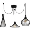 Image de Suspension lustre D BY M.RED Black - Fer noir - Style contemporain - Robuste