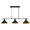 Image de Lustre industriel en métal - 3 abat-jours - L. 108 x H. 55 cm - Noir - SIVANI