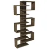 Image de Bibliothèque en bois Lotus - 75 x 21 x 161 cm - Noyer