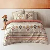 Image de Parure de lit - 1 housse de couette 220 x 240 cm + 2 taies doreiller 60 x 60 cm - 100% coton renforcé - Rouge