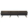 Image de CALICOSY - Meuble TV 3 Portes Gris Anthracite L180 cm - AMSTERDAM - Gris anthracite