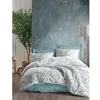 Image de Parure de lit - 1 housse de couette 220 x 240 cm + 2 taies doreiller 60 x 60 cm - 100% coton renforcé - Menthe