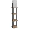 Image de Lampadaire D BY M.RED Natural Black - MDF - Design contemporain - Eclairage