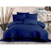 Image de Parure de lit - 1 housse de couette 220 x 240 cm + 2 taies doreiller 60 x 60 cm - 80% coton 20% polyester - Bleu