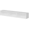 Image de CALICOSY - Meuble TV suspendu 3 portes blanc L180 cm - Rigel - Blanc