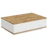 Image de Table basse avec 2 portes - Naturel et Blanc - LOTULA