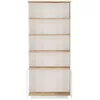 Image de Bibliothèque élégante - FR16 - 2 portes - 75 x 168 x 27 cm - Pin atlantique / Blanc