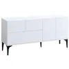 Image de CALICOSY - Buffet 5 portes blanc L150 cm - GLISE - Blanc