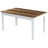 Image de Table à manger - MILAN - Rectangulaire - 4 personnes - 145 x 75 x 88 cm - Noyer / Blanc