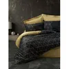 Image de Parure de lit - 1 housse de couette 220 x 240 cm + 2 taies doreiller 60 x 60 cm - 100% coton renforcé - Noir