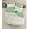 Image de Parure de lit - 1 housse de couette 220 x 240 cm + 2 taies doreiller 60 x 60 cm - 100% coton renforcé - Vert