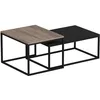 Image de Table basse - LEKA - Rectangulaire - Anhtracite - 72 x 45 x 37 cm