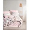Image de Parure de lit - 1 housse de couette 220 x 240 cm + 2 taies doreiller 60 x 60 cm - Satiné 100% coton - Poudre