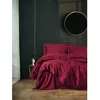Image de Parure de lit - 1 housse de couette 220 x 240 cm + 2 taies doreiller 60 x 60 cm - Satiné 100% coton - Rouge