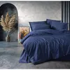 Image de Parure de lit - 1 housse de couette 220 x 240 cm + 2 taies doreiller 60 x 60 cm - 100% coton renforcé - Bleu