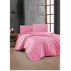 Image de Parure de lit - 1 housse de couette 220 x 240 cm + 2 taies doreiller 60 x 60 cm - 100% coton renforcé - Rose