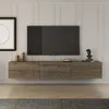 Image de Hanah Home Support TV en Mélamine Walnut Taille Unique
