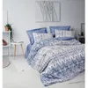 Image de Parure de lit - 1 housse de couette 220 x 240 cm + 2 taies doreiller 60 x 60 cm - 100% coton renforcé - Bleu