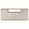 Image de Buffet avec 4 portes et 1 étagère - Beige et naturel - LOTULA
