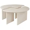 Image de CALICOSY - Lot de 2 tables basses L90 cm - MOIRA - Bois blanc