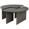 Image de CALICOSY - Lot de 2 tables basses L90 cm - MOIRA - Gris béton