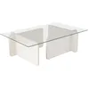 Image de Table basse en verre et aggloméré Flavio blanc